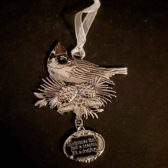 Ganz Cardinal Bird Ornament With Dangling Charm - Picture 3 of 5